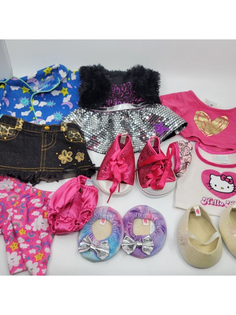 Build a Bear Clothing and Shoes Lot of 14 Pieces (2 Handmade)  BABW